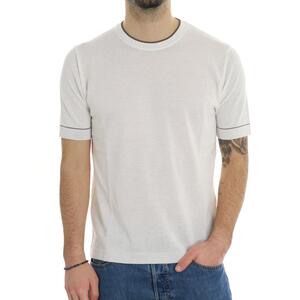 T-SHIRT IN MAGLIA LATTE